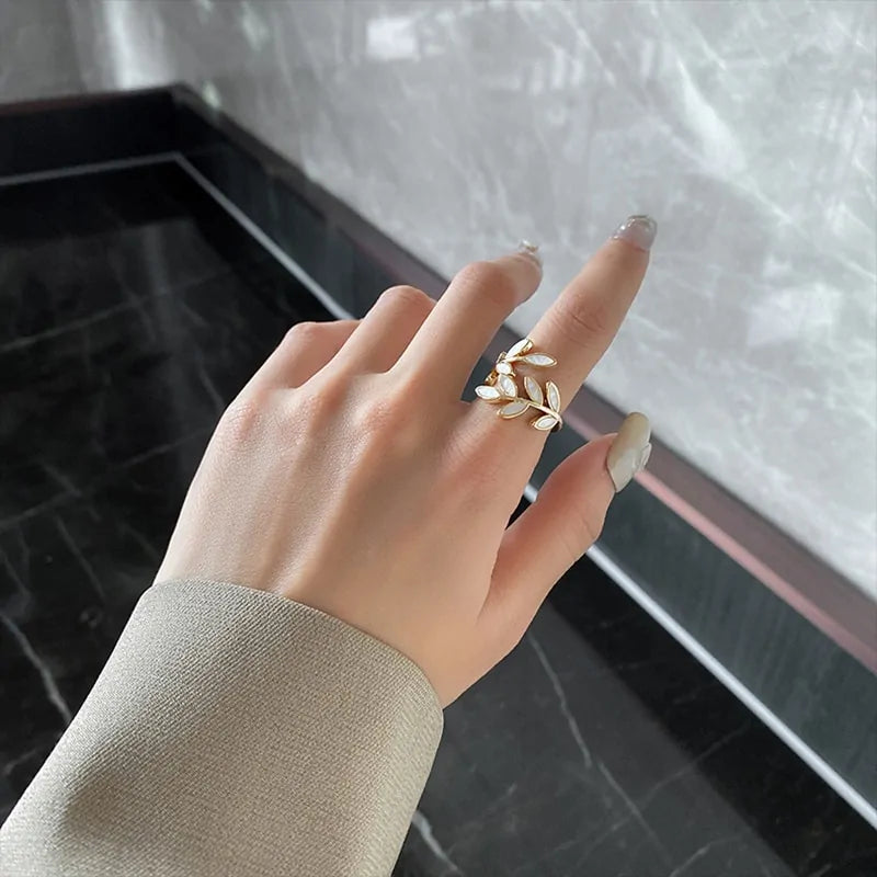Anillo Leaf Acero Inoxidable
