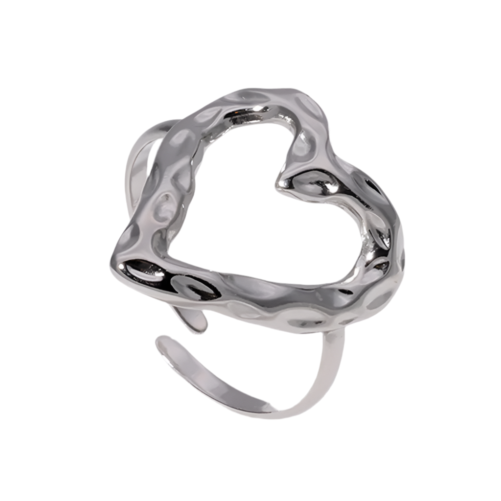 Anillo Corazon Acero Inoxidable