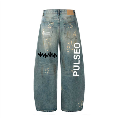 Hand-Painted Loose Jeans