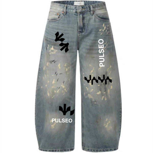 Hand-Painted Loose Jeans