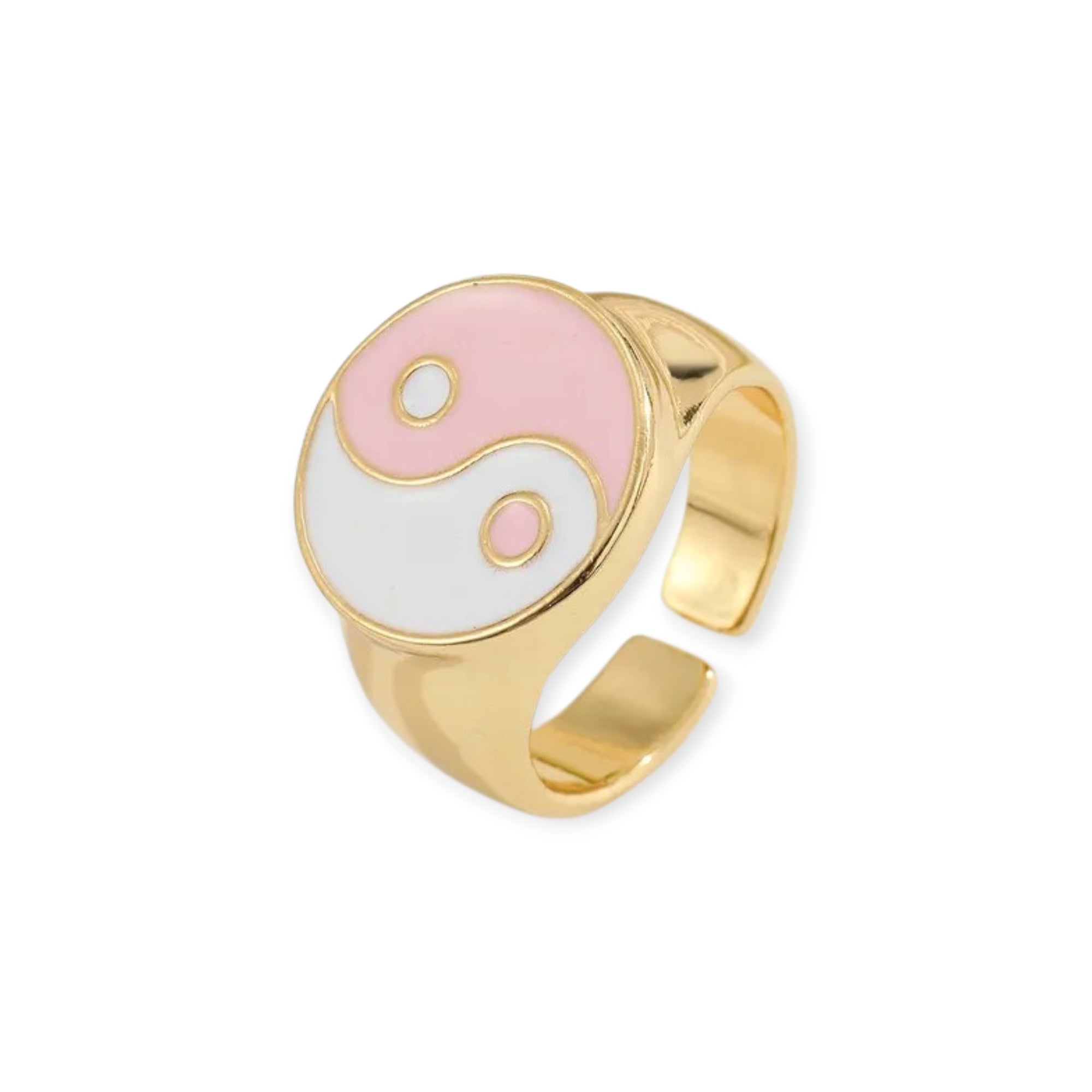 Anillo Jing Jang Rosa Acero