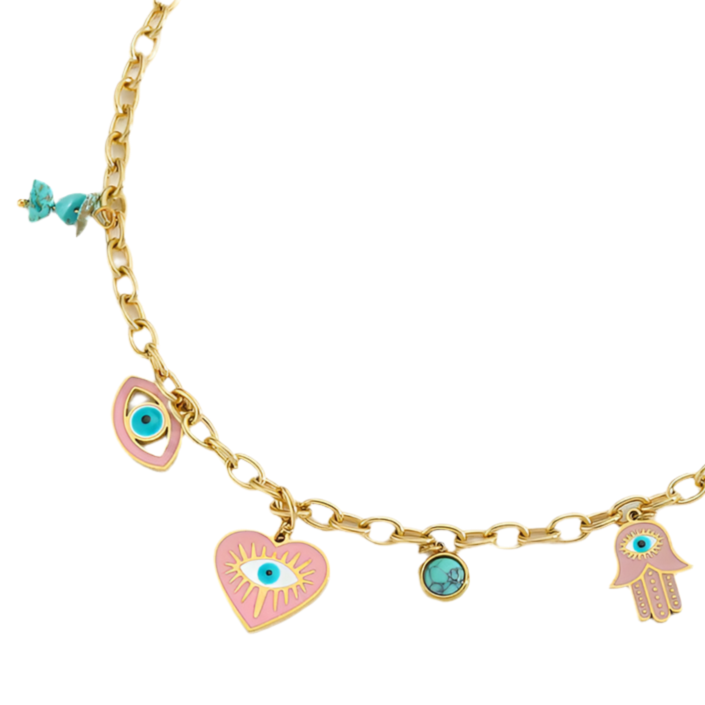 Collar con Amuleto Ojo Turco