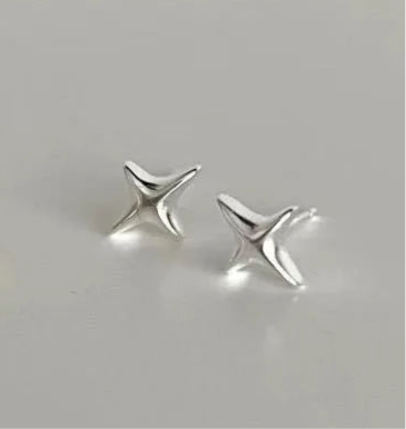 Pendientes Destello Plateado
