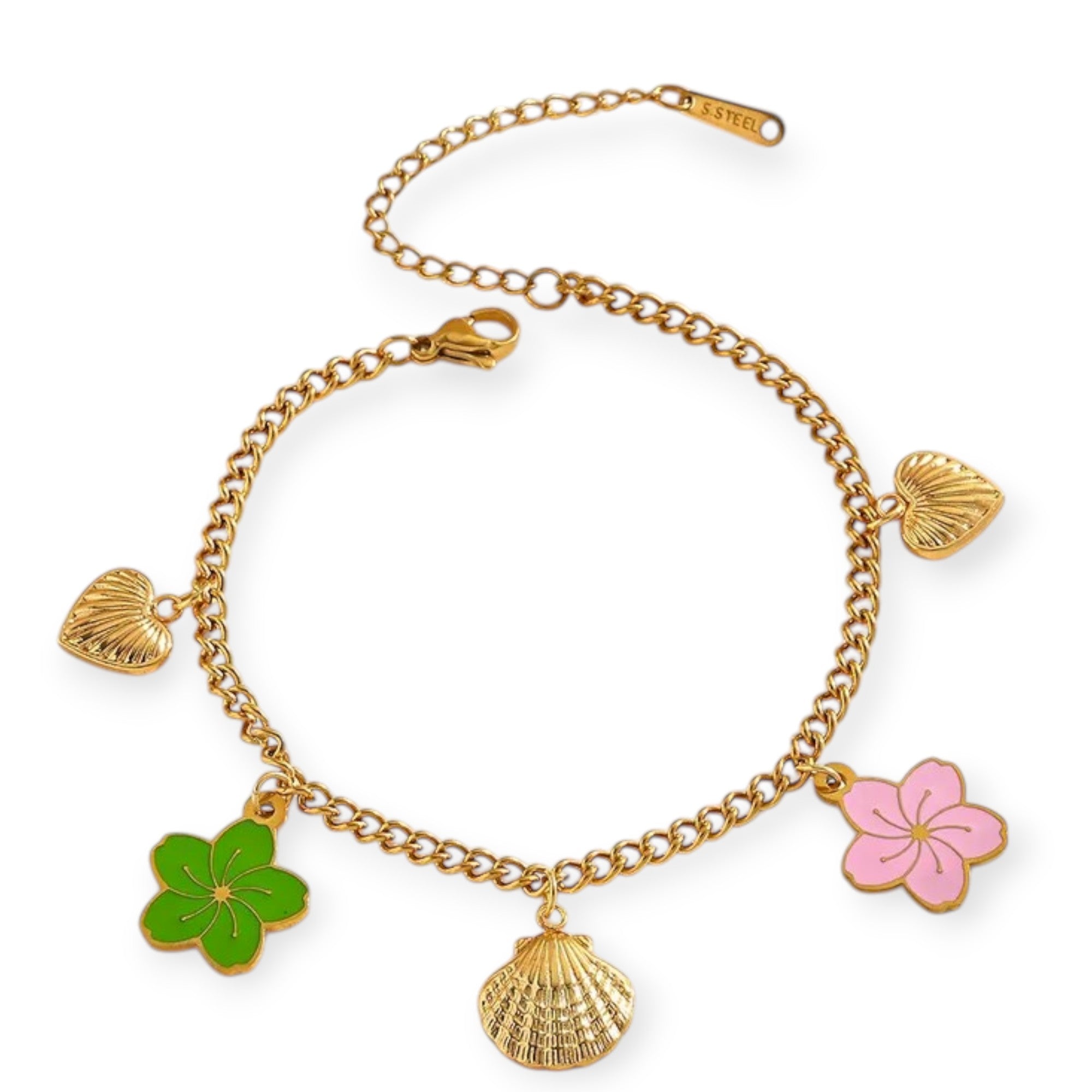 Pulsera Concha Multicharms Acero