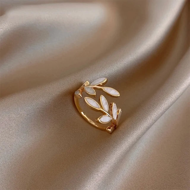 Anillo Leaf Acero Inoxidable
